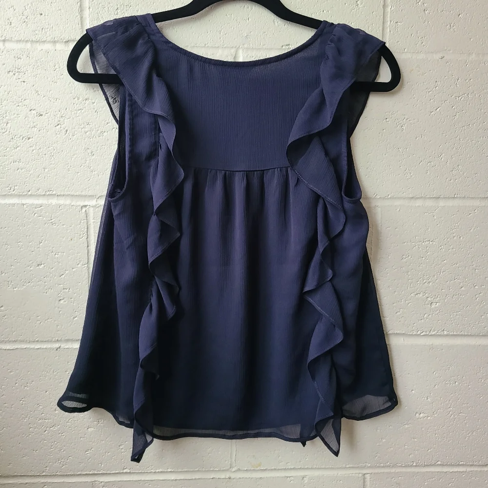 Express Ruffle Square Neck Tank - Picture 5 of 9